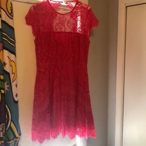 Hot Pink lace dress BB Dakota size 12